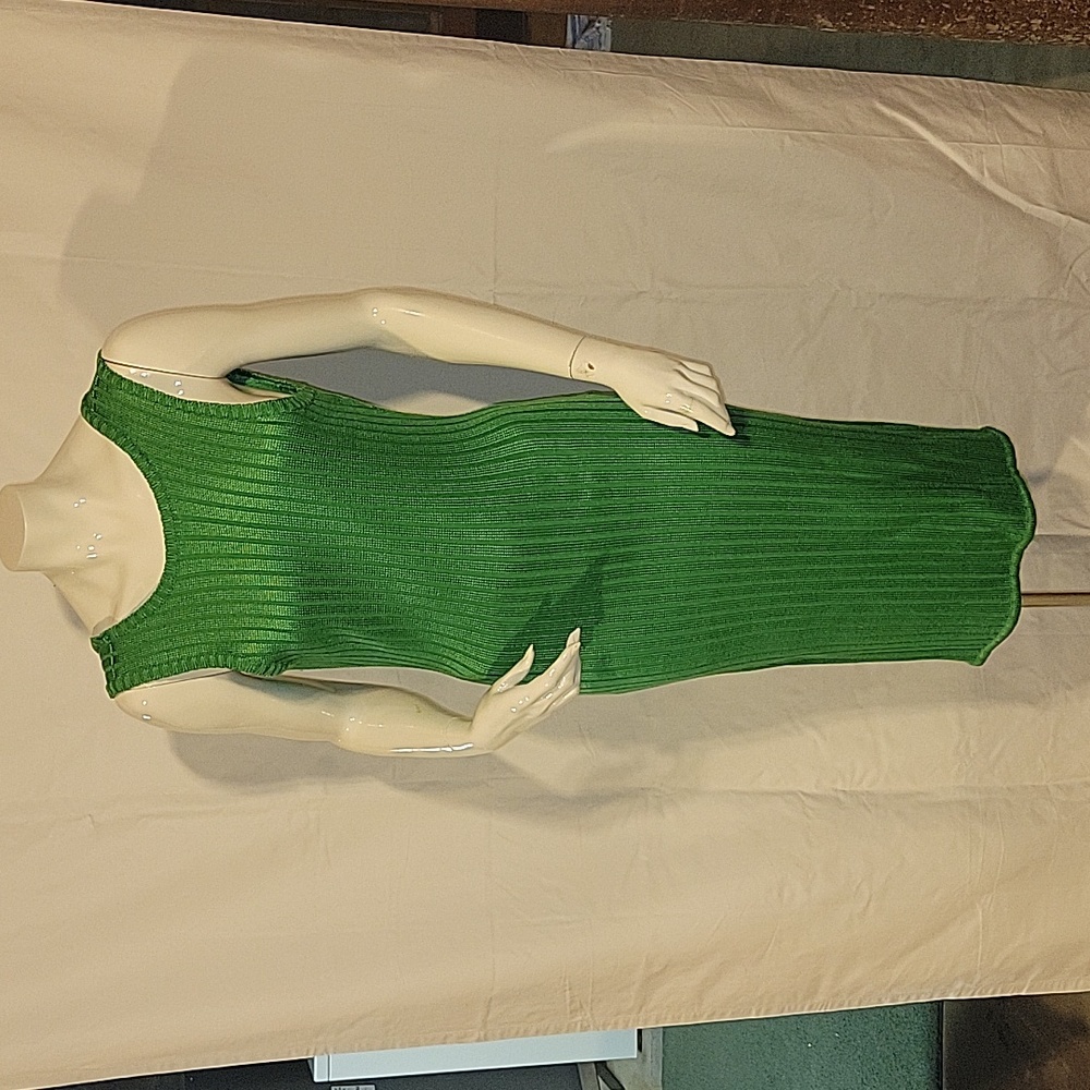 Rebecca Moses Green Backless Midi Dress